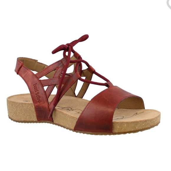 josef seibel red sandals